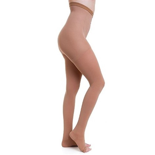 Meia de Compressao Venosan Ultraline 4000 20-30 Meia Calça AT G Pe Aberto Bege