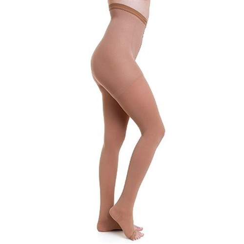 Meia de Compressao Venosan Ultraline 4000 20-30 Meia Calça AT P Pe Aberto Bege