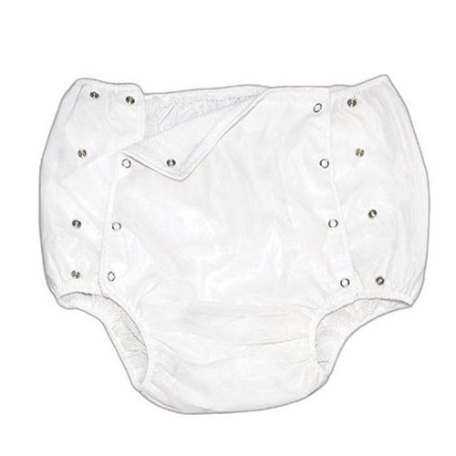 Calça Plastica Luxo Com Botao (Branco) Tam G 48/50 - Senior Care