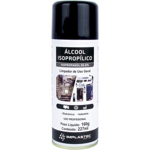Alcool Isopropilico 99,8% 227mL Aerossol Implastec