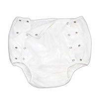 Calça Plastica Luxo Com Botao (Branco) Tam G 48/50 - Senior Care