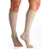 Meia de Compressao Panturrilha 3/4 Sigvaris 20-30 - 862 Premium Pe Aberto Natural P1