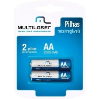 Pilhas Recarregaveis AA (2500MAH) 2un CB053 Multilaser