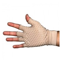 Luva Curta com Antiderrapante e Protecao UV Chocolate P New Form 81004