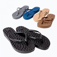 Sandalia Ortopedica Flyfeet Relax Anabela 35/36 AZUL AC058